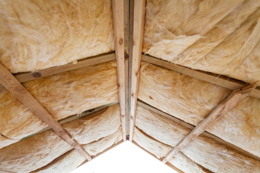attic insulation in attic of home in buda texas